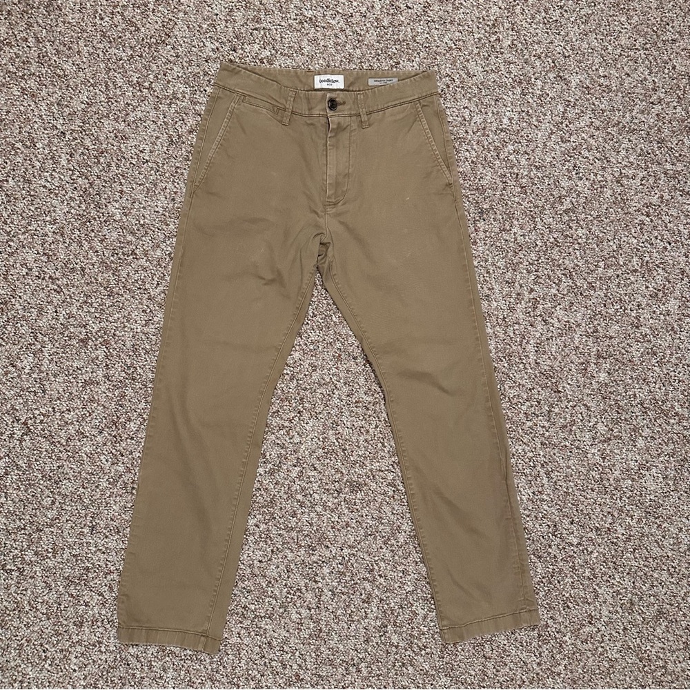 Goodfellow & Co Men's Khaki Chinos 28Wx30L Hennepin Chino Slim
